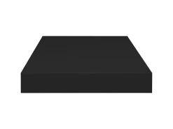 Estantes de pared de pared 2 uds MDF negro 50x23x3,8 cm ES18242