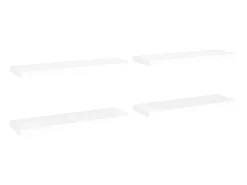 Estantes de pared de pared 4 uds MDF blanco 80x23,5x3,8 cm ES91873