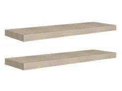 Estantes de pared de pared 4 uds MDF color roble 80x23,5x3,8cm ES40904