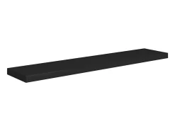 Estantes de pared de pared 2 uds MDF negro 120x23,5x3,8 cm ES38388