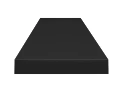 Estantes de pared de pared 2 uds MDF negro 120x23,5x3,8 cm ES38388