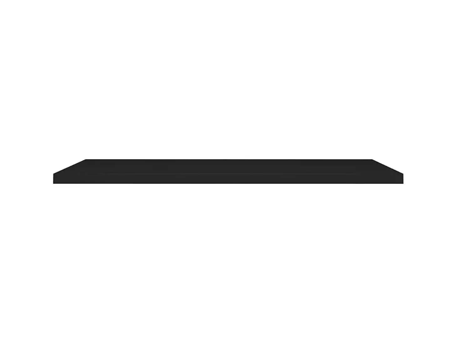Estantes de pared de pared 2 uds MDF negro 120x23,5x3,8 cm ES38388