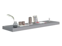 Estantes de pared flotantes 4 piezas gris 90x23,5x3,8 cm MDF