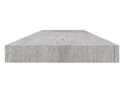 Estantes de pared flotantes 4 piezas gris hormigón 120x23,5x3,8cm MDF