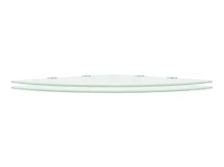 Estantes esquina 2 uds soportes cromados vidrio blanco 45x45 cm ES597718