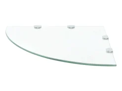 Estantes esquina 2 uds soportes cromados transparente 45x45 cm ES888755
