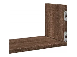 Estantes pared 3 uds madera ingeniería marrón roble 58x18x18cm