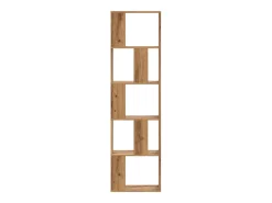 Fairmont Librería 5 niveles madera roble artesanal 80,5x23,5x162,5 cm