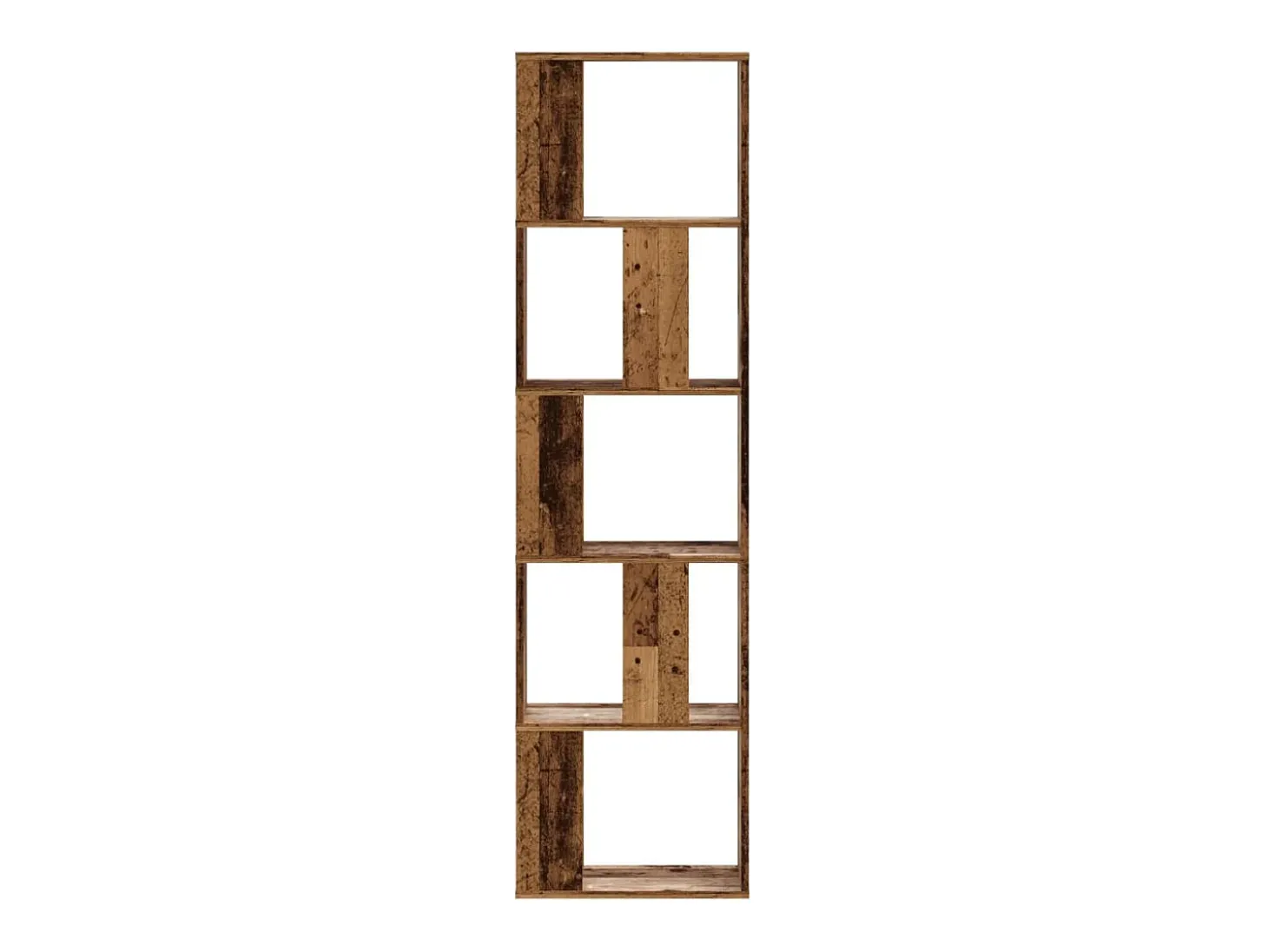 Fairmont Librería de 5 niveles madera color envejecido 45x23,5x162,5 cm