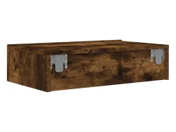 Felizia Mueble de TV con luces LED roble ahumado 60x35x15,5 cm
