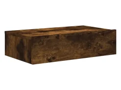 Felizia Mueble de TV con luces LED roble ahumado 60x35x15,5 cm