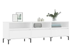 Fem Mueble de TV madera contrachapada blanco 150x30x44,5 cm