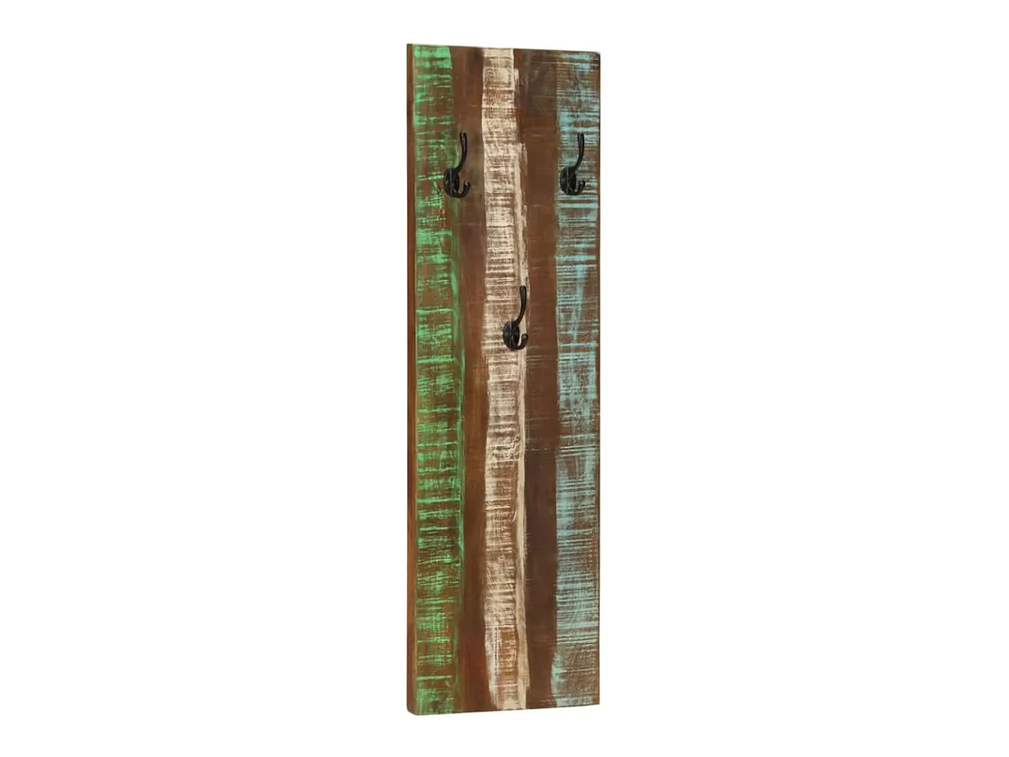 Folker Percheros de pared 2 uds madera maciza reciclada 36x3x110 cm