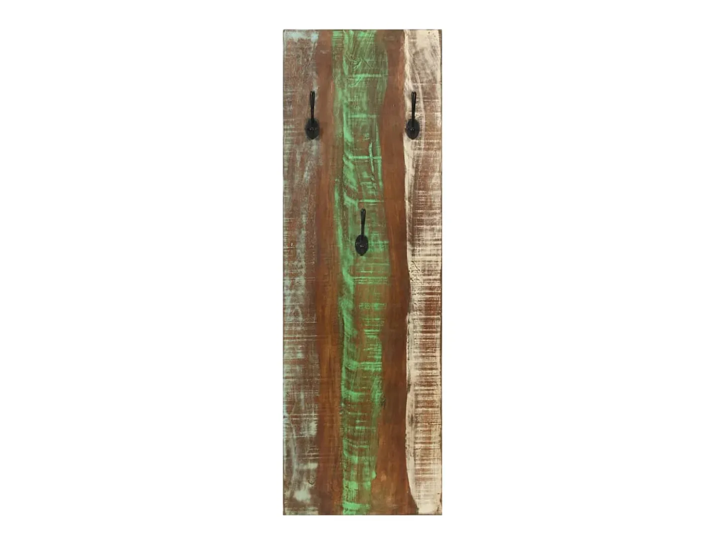 Folker Percheros de pared 2 uds madera maciza reciclada 36x3x110 cm