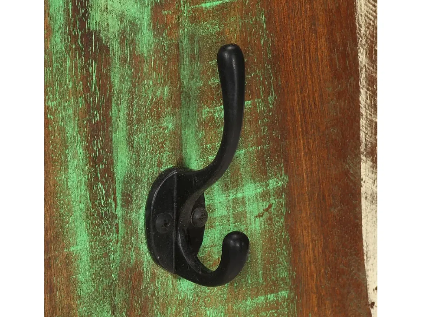 Folker Percheros de pared 2 uds madera maciza reciclada 36x3x110 cm