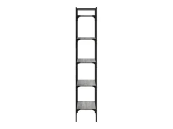 Fredrikstad Librería de 5 estantes madera gris Sonoma 56x31,5x174 cm