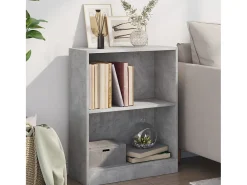 Freekje Estantería madera de ingeniería gris hormigón 60x24x76 cm