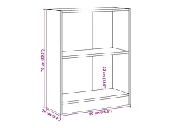 Freekje Estantería madera de ingeniería gris Sonoma 60x24x76 cm