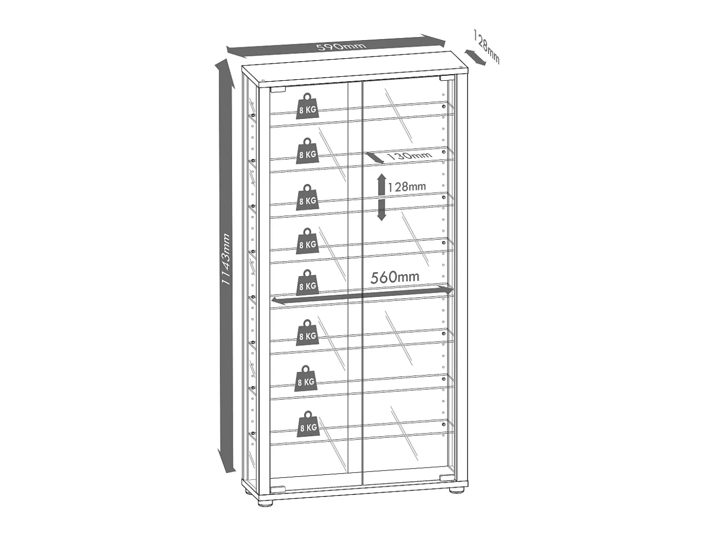 Gabinete de pie Lumo