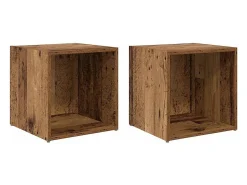 Gabinete de TV 2 pcs Marrón 37 x 35 x 37 cm