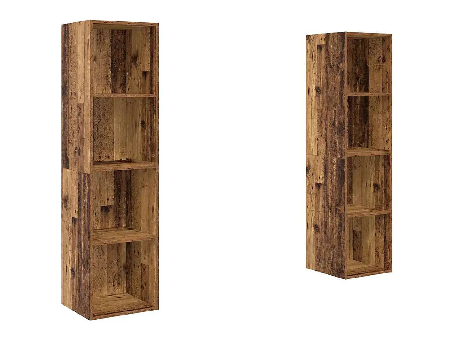 Gabinete de TV 2 pcs Marrón 37 x 37 x 142.5 cm