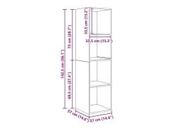 Gabinete de TV 2 pcs Marrón 37 x 37 x 142.5 cm