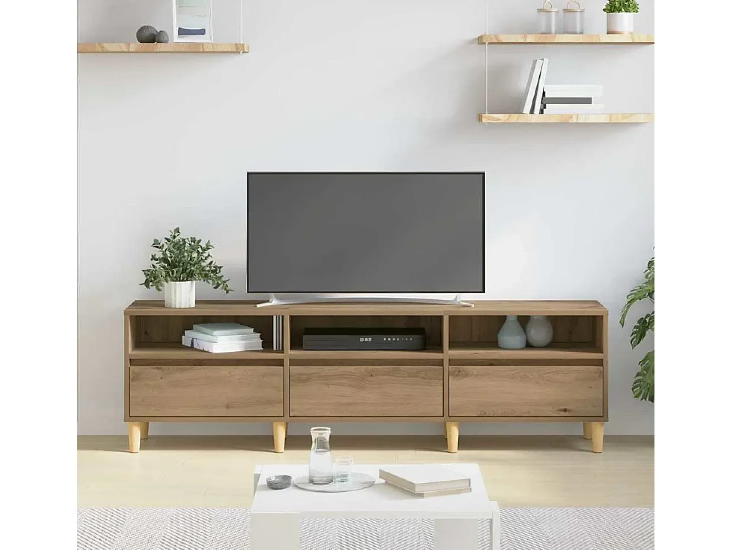 Gabinete de TV con cajón Roble artisan 150 x 30 x 45 cm
