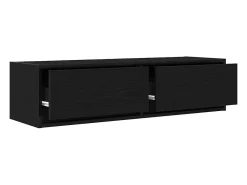 Gabinete de TV con cajón Roble negro 100 x 31 x 25.5 cm