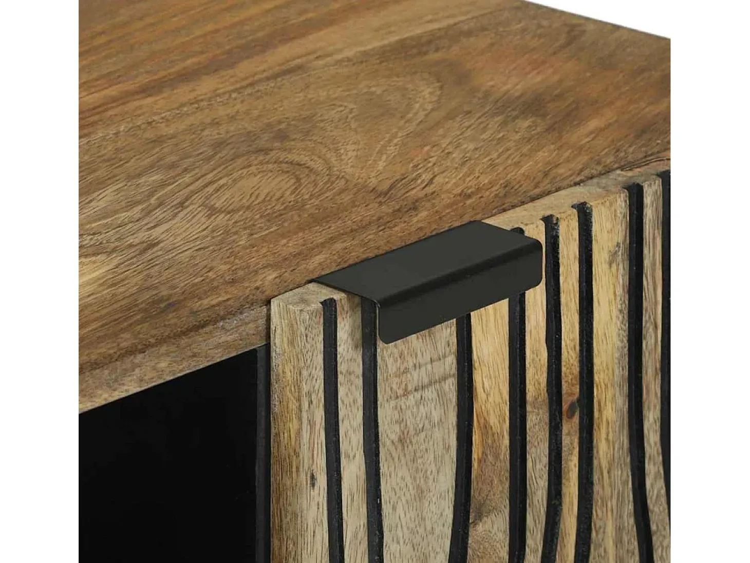 Gabinete de TV Marrón 105 x 33 x 46 cm madera maciza de mango