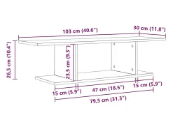 Gabinete de TV Marrón 103 x 30 x 26.5 cm Madera contrachapada
