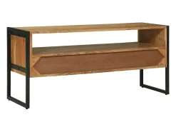 Gabinete de TV Marrón 100 x 35 x 50 cm Madera maciza de Acacia