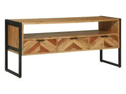 Gabinete de TV Marrón 100 x 35 x 50 cm Madera maciza de Acacia