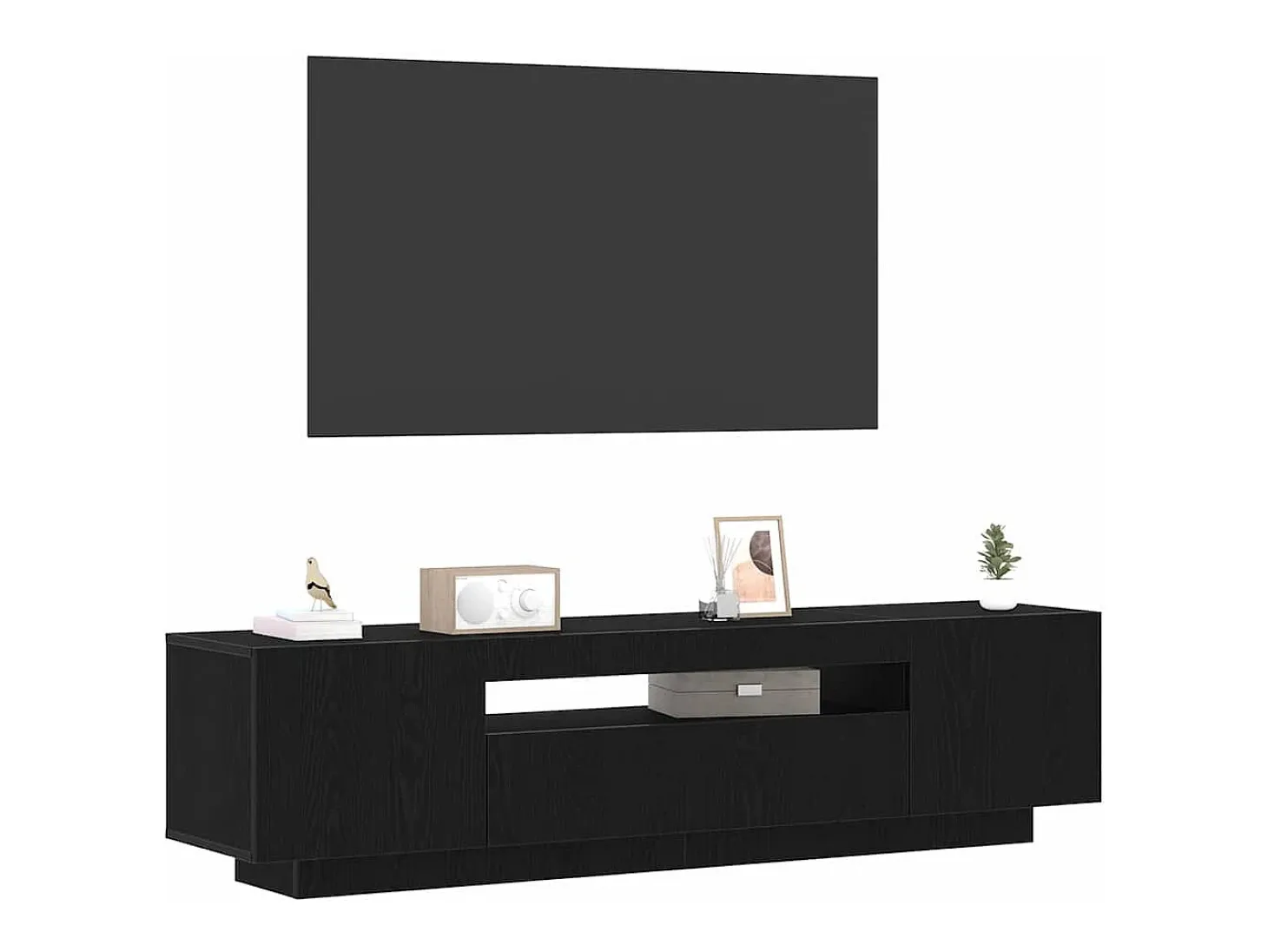 Gabinete de TV Negro 160 x 35 x 40 cm Madera contrachapada