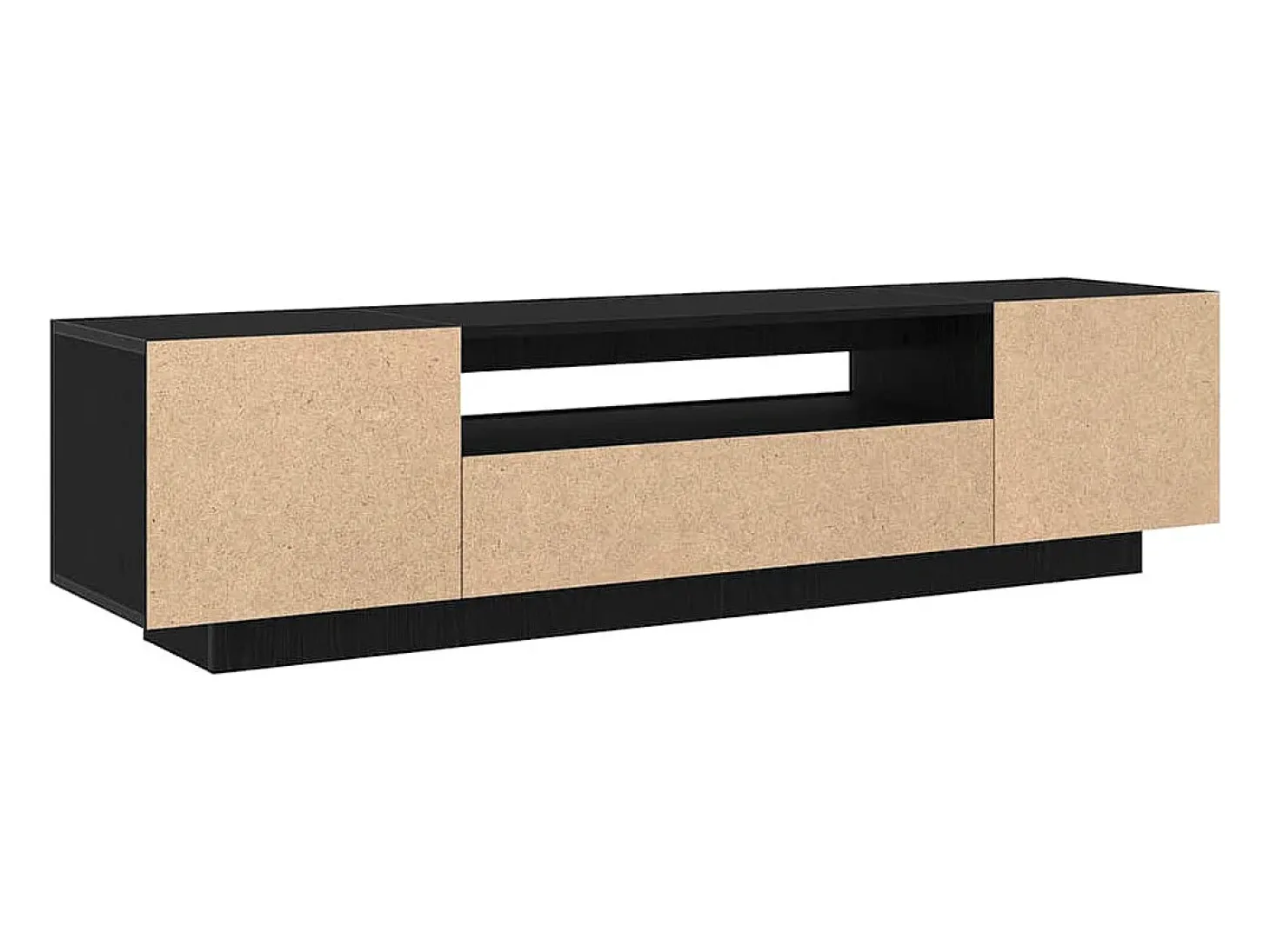 Gabinete de TV Negro 160 x 35 x 40 cm Madera contrachapada