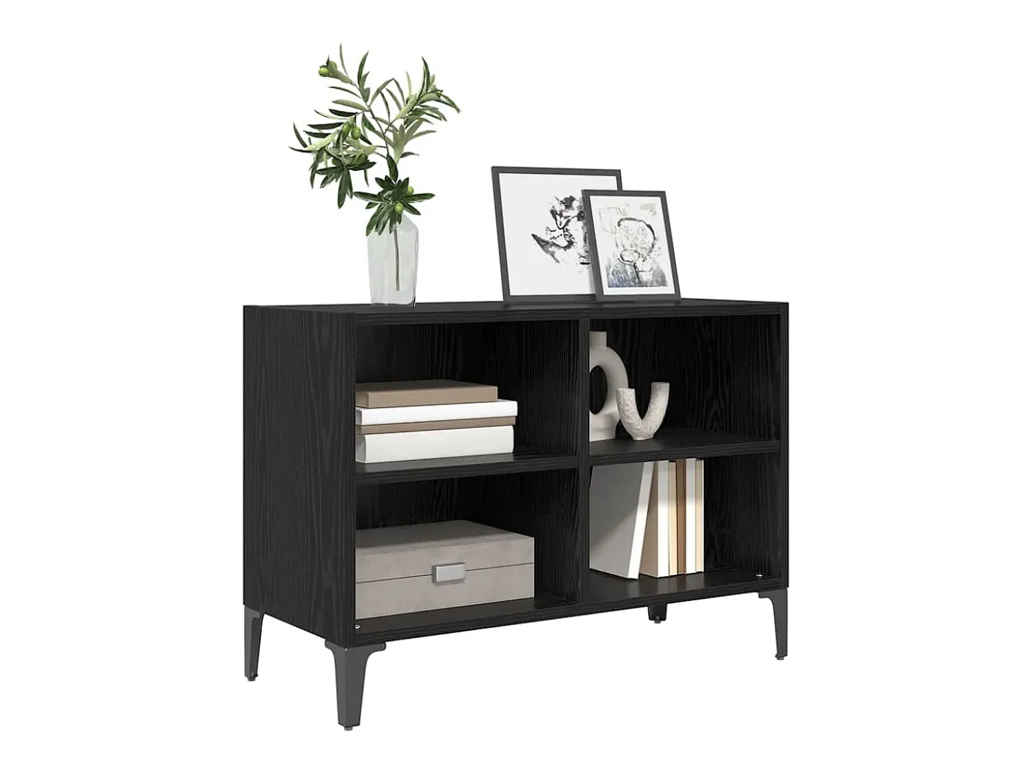 Gabinete de TV Negro 69.5 x 30 x 50 cm Madera contrachapada