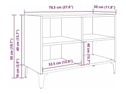 Gabinete de TV Negro 69.5 x 30 x 50 cm Madera contrachapada