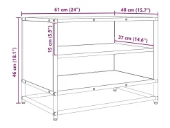 Gabinete de TV Roble artisan 61 x 40 x 46 cm