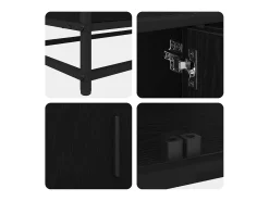 Gabinete de TV Roble negro 210 x 35 x 41 cm