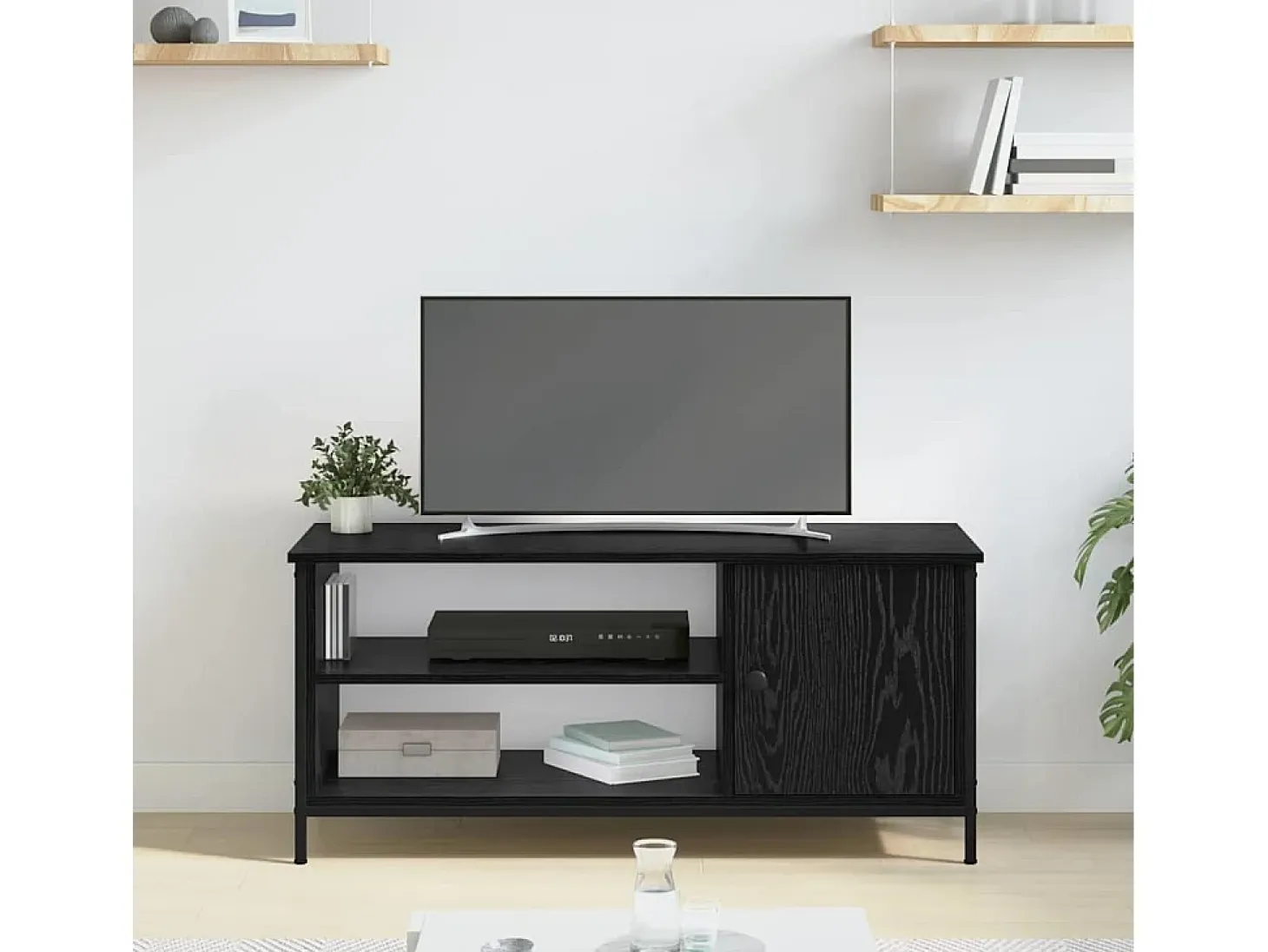 Gabinete de TV Roble negro 100 x 40 x 45 cm
