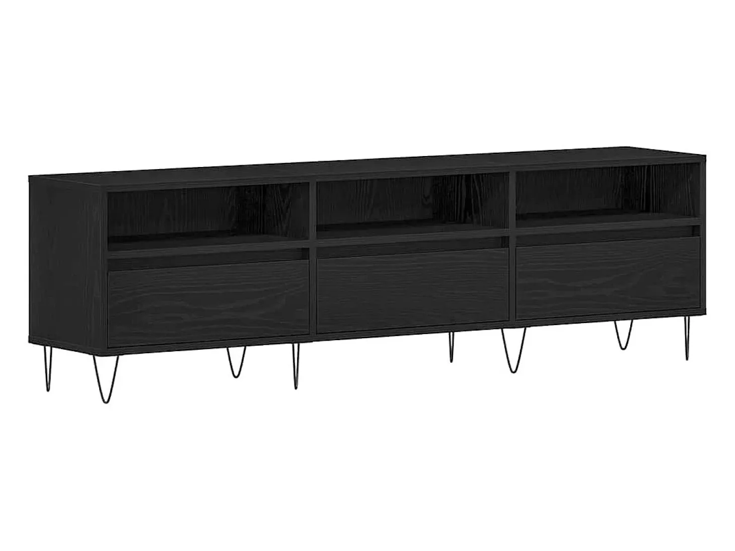 Gabinete de TV Roble negro 150 x 30 x 44.5 cm