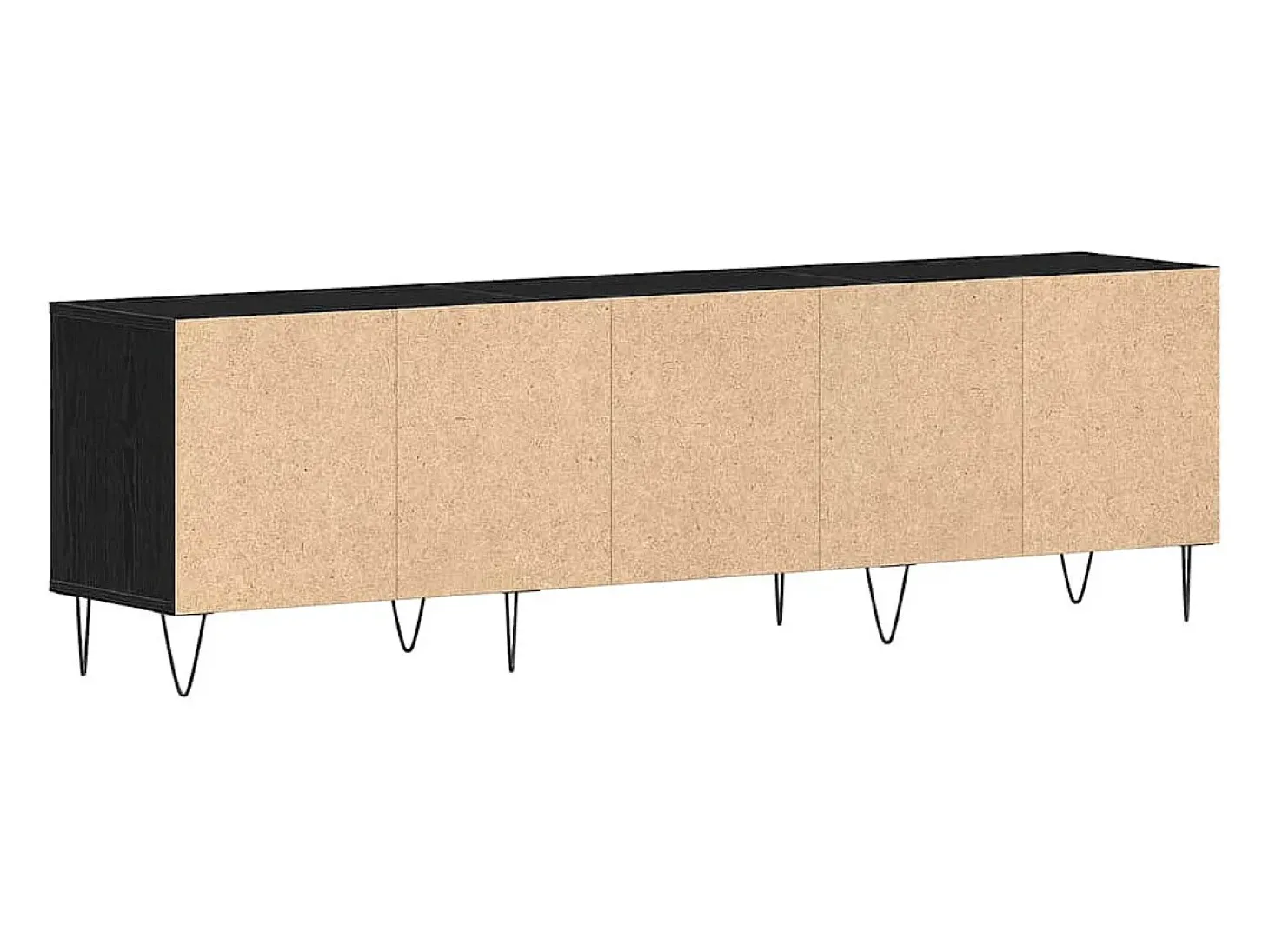 Gabinete de TV Roble negro 150 x 30 x 44.5 cm