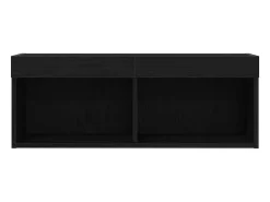 Gabinete de TV Roble Negro 80 x 30 x 30 cm Madera contrachapada