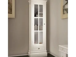 Garden Furniture - Estantería moderna con 3 estantes de madera blanca