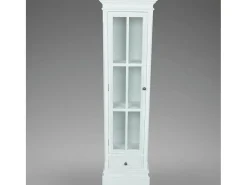 Garden Furniture - Estantería moderna con 3 estantes de madera blanca