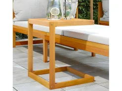 Garden Furniture - Mesa en forma de C madera maciza de acacia 42x40x50 cm