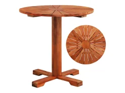Garden Furniture - Mesa para terraza bistró madera maciza de acacia 70x70 cm