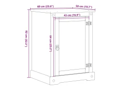 Garden Furniture - Mueble Fi Corona madera maciza de pino 60x50x82 cm