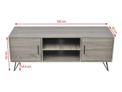 Garden Furniture - Mueble para TV gris 120x40x45 cm