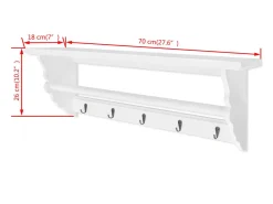 Garden Furniture - Perchero estilo barroco MDF blanco