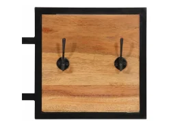 Garden Furniture - Perchero de pared madera maciza de acacia y erro 90x1x35 cm